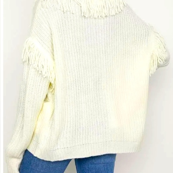 Six/Fifty Fringe Collared Sweater - Picture 3 of 5